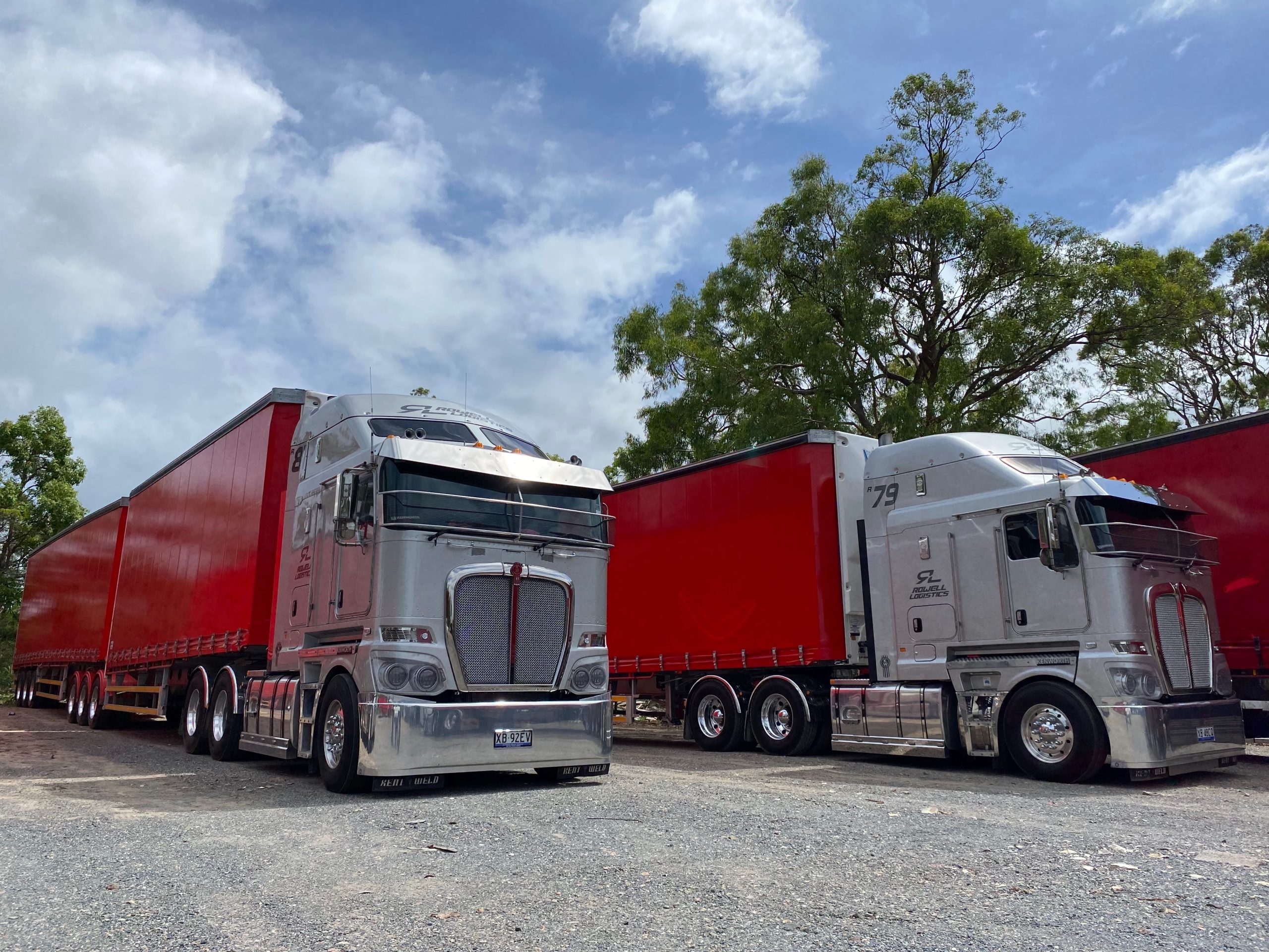 Rowell Logistics B-double fleet on highway